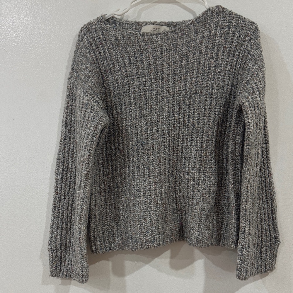 LOFT gray Knit Women's Sweater